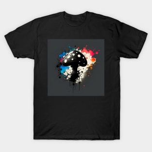 Cosmic Mushroom Two Splatter Paint T-Shirt